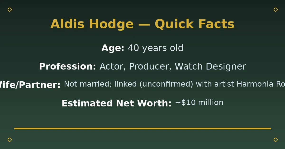 Aldis Hodge Biography: Age, Wife, Net Worth & Career 2 Aldis Hodge Biography: Age, Wife, Net Worth & Career quick facts