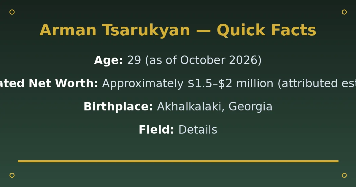 Arman Tsarukyan Biography: Age, Net Worth & UFC Career 2 Arman Tsarukyan Biography: Age, Net Worth & UFC Career quick facts