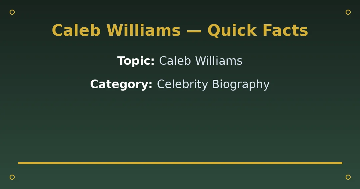 Caleb Williams Biography: Age, Wife, Net Worth & Career 2 Caleb Williams Biography: Age, Wife, Net Worth & Career quick facts