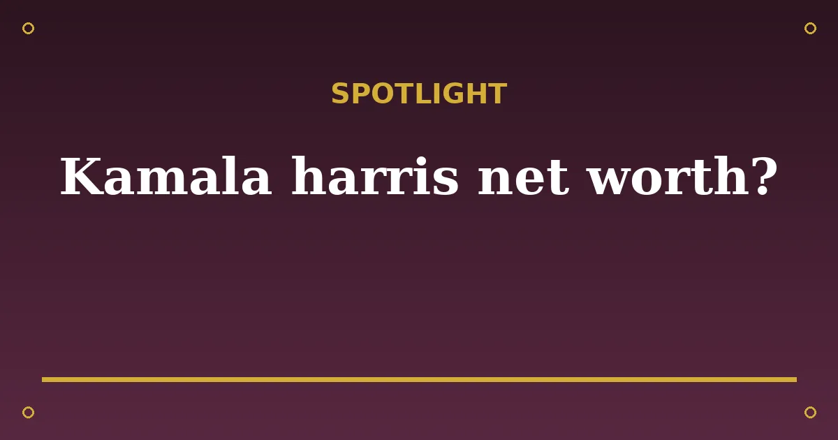 Kamala Harris Biography: Age, Husband, Net Worth & Career 3 Kamala Harris Biography: Age, Husband, Net Worth & Career spotlight