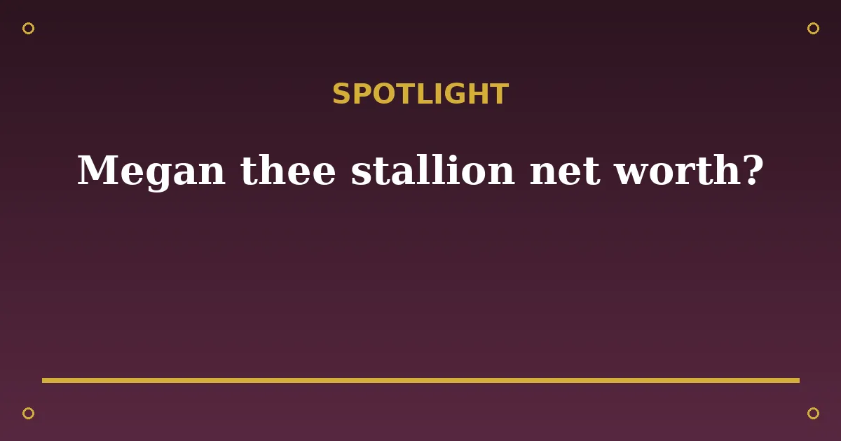 Megan Thee Stallion Biography: Age, Net Worth & Career 3 Megan Thee Stallion Biography: Age, Net Worth & Career spotlight