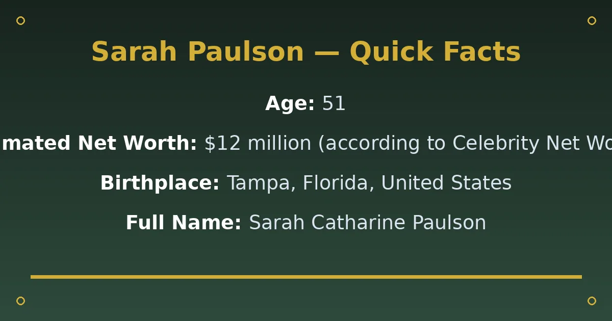Sarah Paulson Biography: Age, Partner, Net Worth & Career 2 Sarah Paulson Biography: Age, Partner, Net Worth & Career quick facts