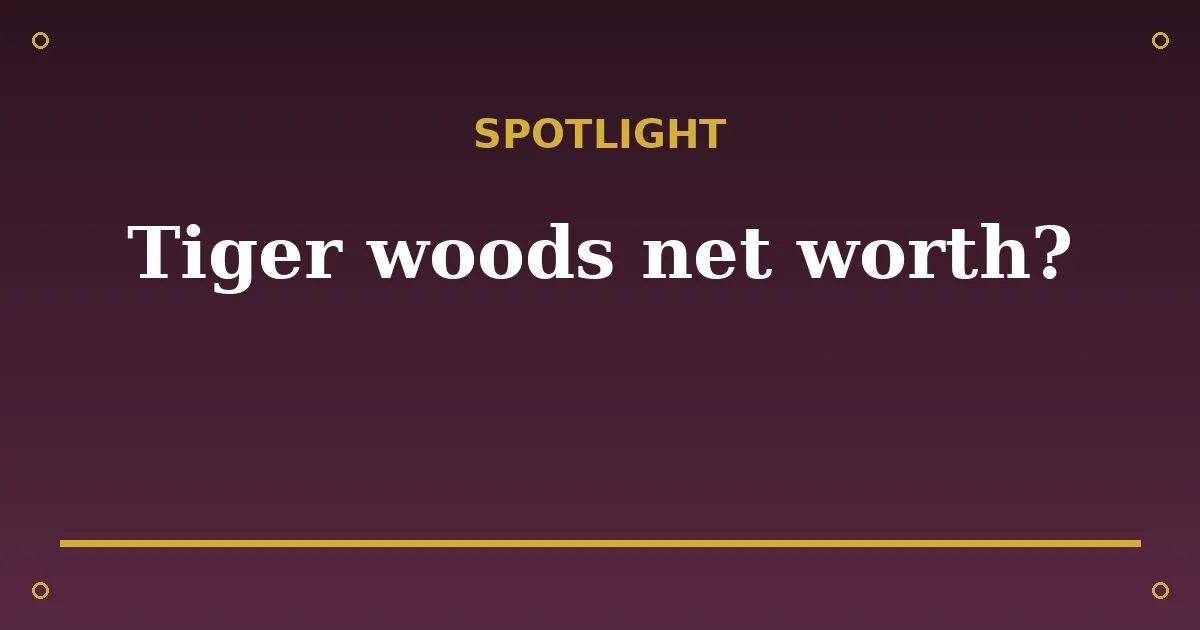 Tiger Woods Biography: Age, Net Worth & Career 3 Tiger Woods Biography: Age, Net Worth & Career spotlight